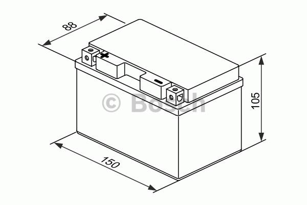 Аккумулятор BOSCH AGM 12V 11Ah 160 A(EN) 150x88x105