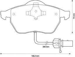 Тормозные колодки REMSA 0390.22 FDB1323 FDB1777 AUDI/VW