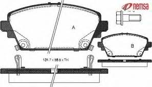 Тормозные колодки REMSA 0694.02 FDB1580 NISSAN