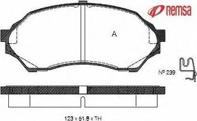 Тормозные колодки REMSA 0699.00 FDB1455 MAZDA