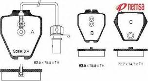 Тормозные колодки REMSA 0752.02 FDB1709 AUDI/VW