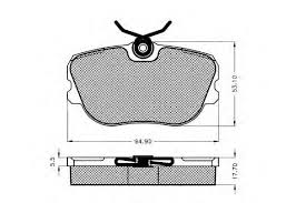 Тормозные колодки MOTECH 330622 FDB622 SAAB 8993974