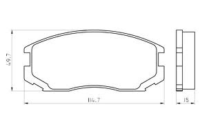 Тормозные колодки MOTECH 330759 FDB759 MITSUBISHI MB699464