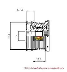 Обгонная муфта генератора AUTOPULLEY AF225355 535000110 VKM03106 028903119AA 1106734 028903119AQ