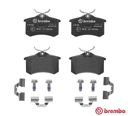 Тормозные колодки комплект BREMBO P85020 1E0698451 1H0615415 5C0698451