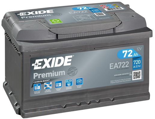 Aккумулятор EXIDE PREMIUM EA722 72Ah 720A