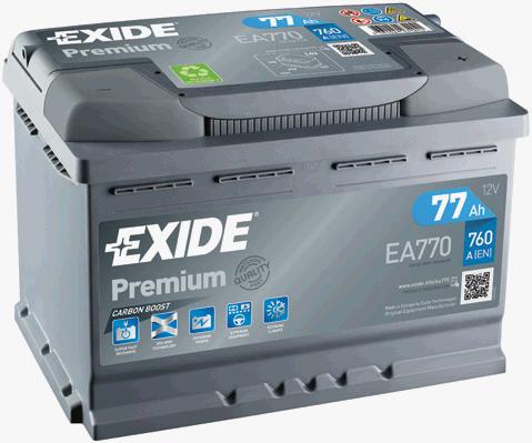 Aккумулятор EXIDE PREMIUM EA770 77Ah 760A