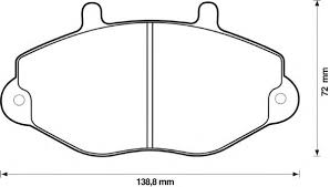 Тормозные колодки MOTECH 330701 FVR701 FDB701 FORD