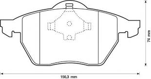 Тормозные колодки MOTECH 330969 FDB969 AUDI SEAT SKODA VW