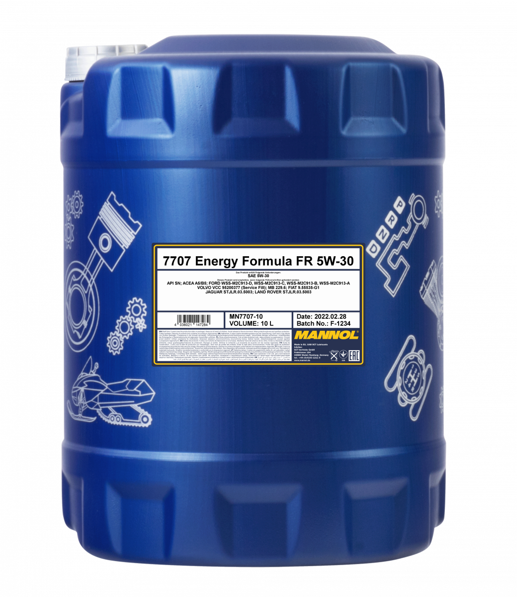 Моторное масло MANNOL 7707 5W30 Energy formula FR 10L