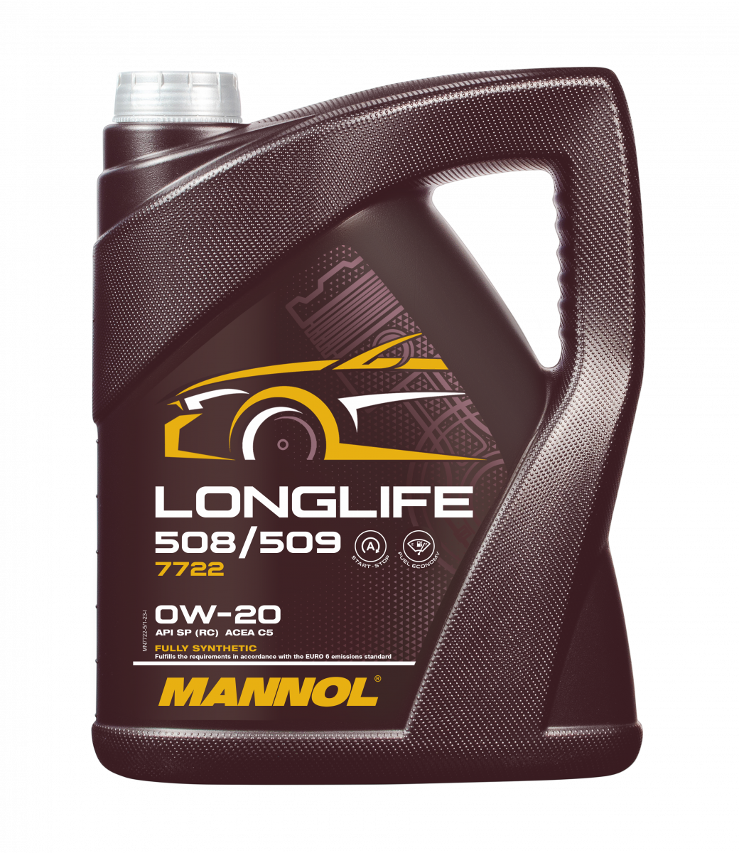 Масло моторное MANNOL 7722 0W20 LONGLIFE 508/509 5L