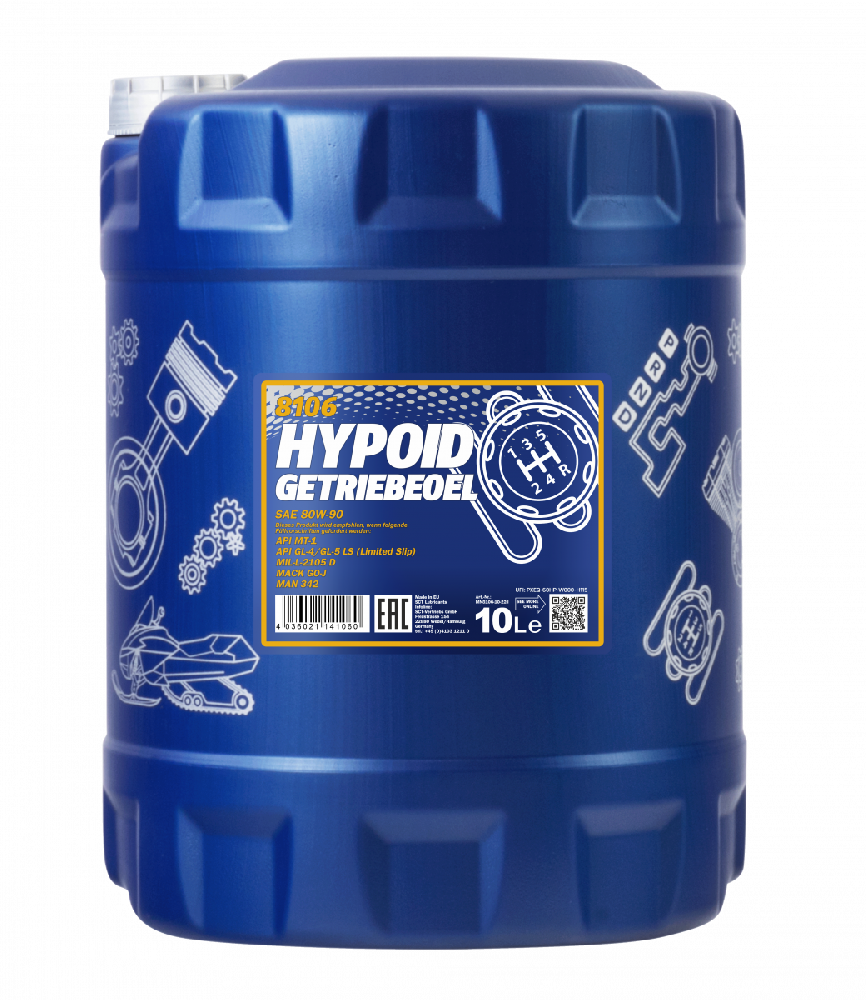 Transmisijas eļļa MANNOL 8106 80W90 10L Hypoid Getriebeoel