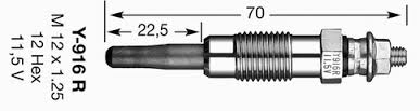 Kvēlsveces NGK Y-916R 0250201041 0250201055 GN858