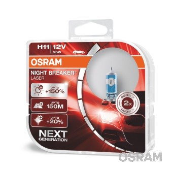 Autolampa komplekts OSRAM H11 64211NL-HCB NIGHT BREAKER LASER