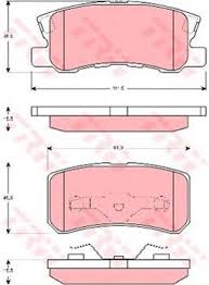 Тормозные колодки TRW GDB3247 FDB1604 MR510544 MITSUBISHI