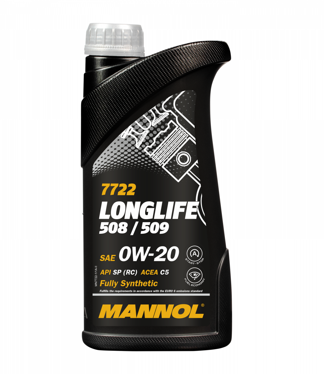 Масло моторное MANNOL 7722 0W20 LONGLIFE 508/509 1L