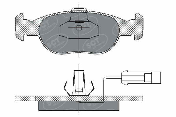 Тормозные колодки комплект SCT SP291 WVA21930 FDB1040